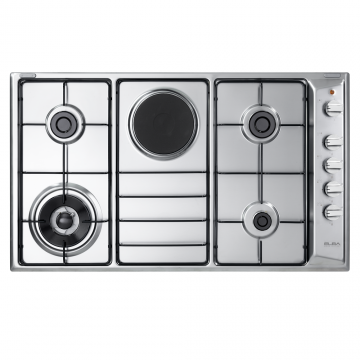ELBA 90CM 4 BURNERS STAINLESS STEEL HOB WITH HOT PLATE - EHS 948D1 S